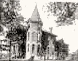 A grainy picture of the home Spaulding built